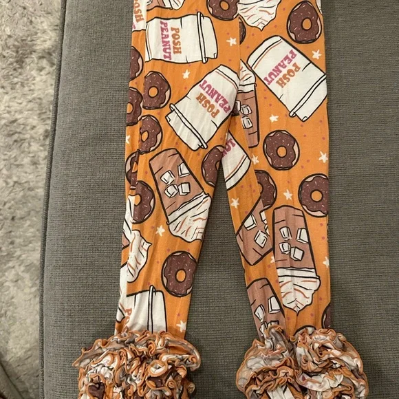 Posh Peanut Coffee and Donut Cha Cha Leggings - Picture 1 of 3